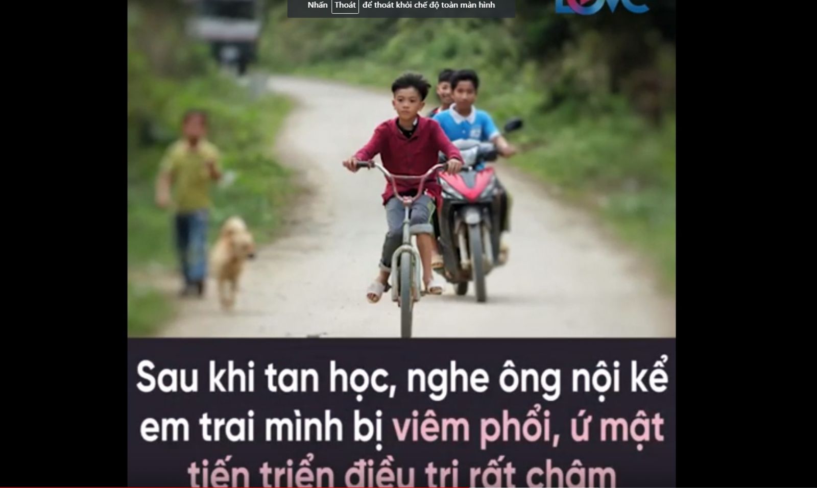 13 Tuổi - Đạp xe hơn 100km để thăm người em bị bệnh